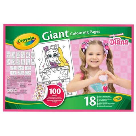 Crayola love diana giant louring pages book