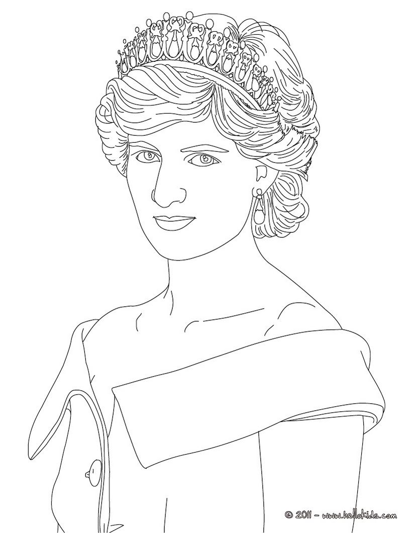 Royal king and queen coloring pages princess diana of wales coloring page princess coloring pages princess coloring people coloring pages