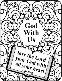 Free bible coloring god first