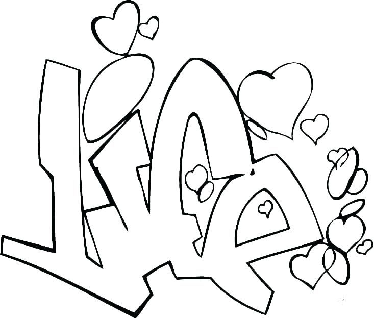 Graffiti coloring pages for teens and adults