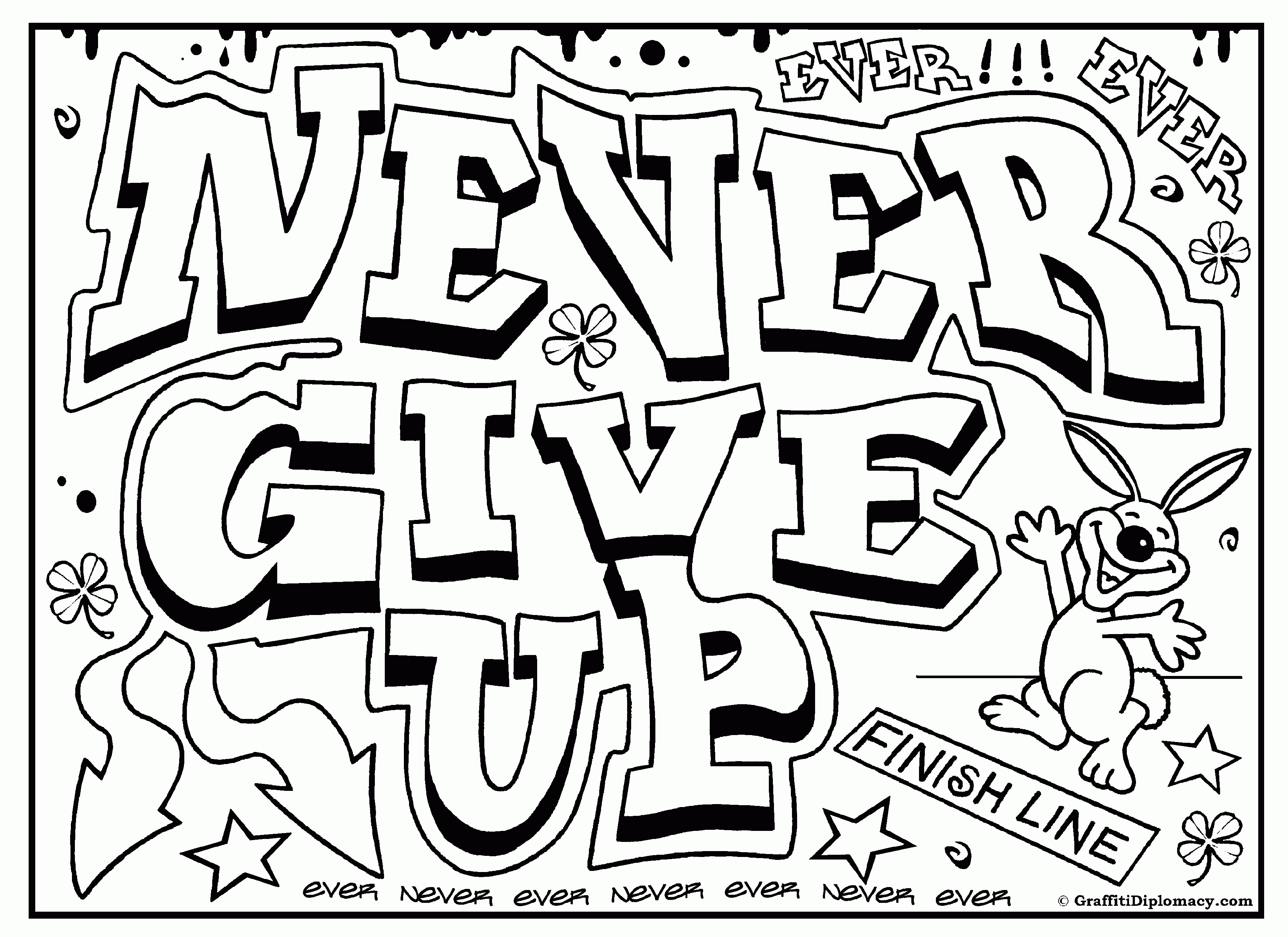 Graffiti characters coloring pages