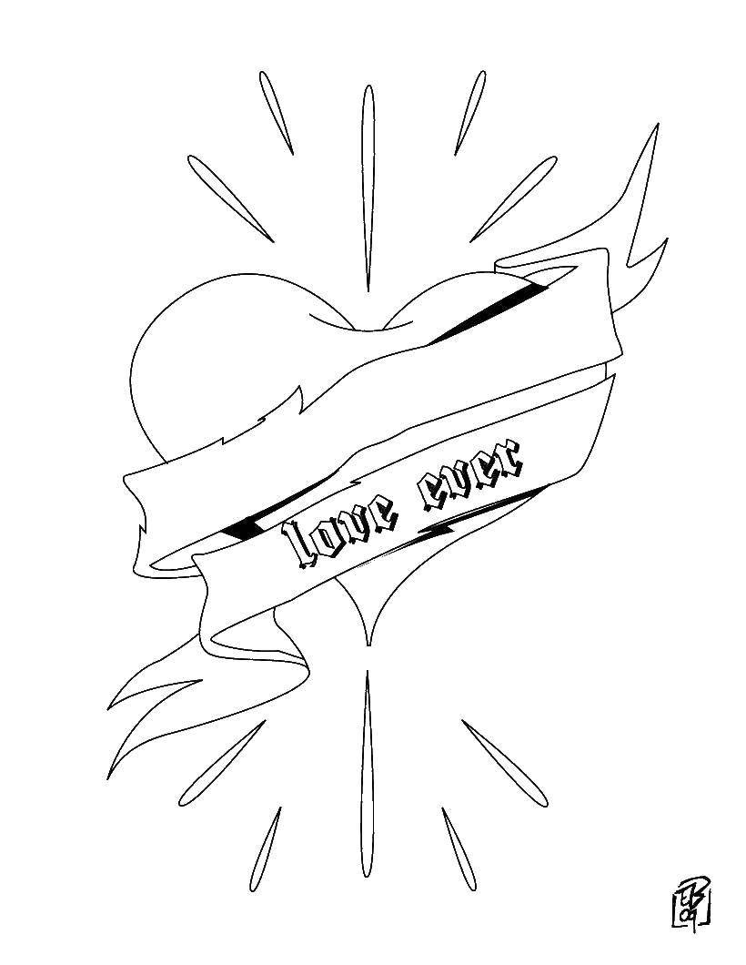 Online coloring pages you coloring love forever i love you