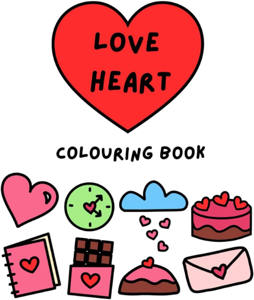 Love heart colouring book ali books