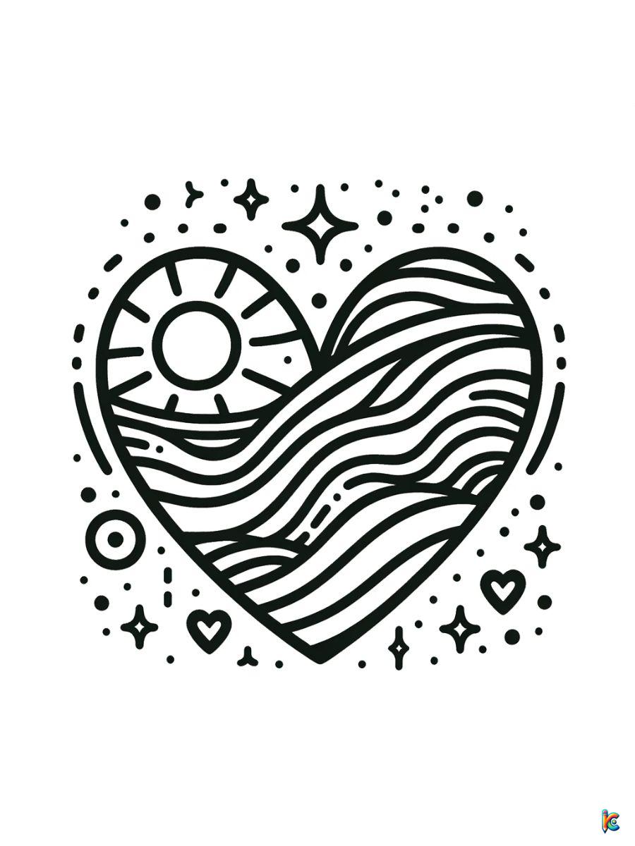 Heart coloring pages â
