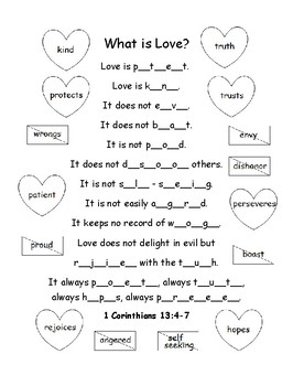 Bible verse printable activity corinthians
