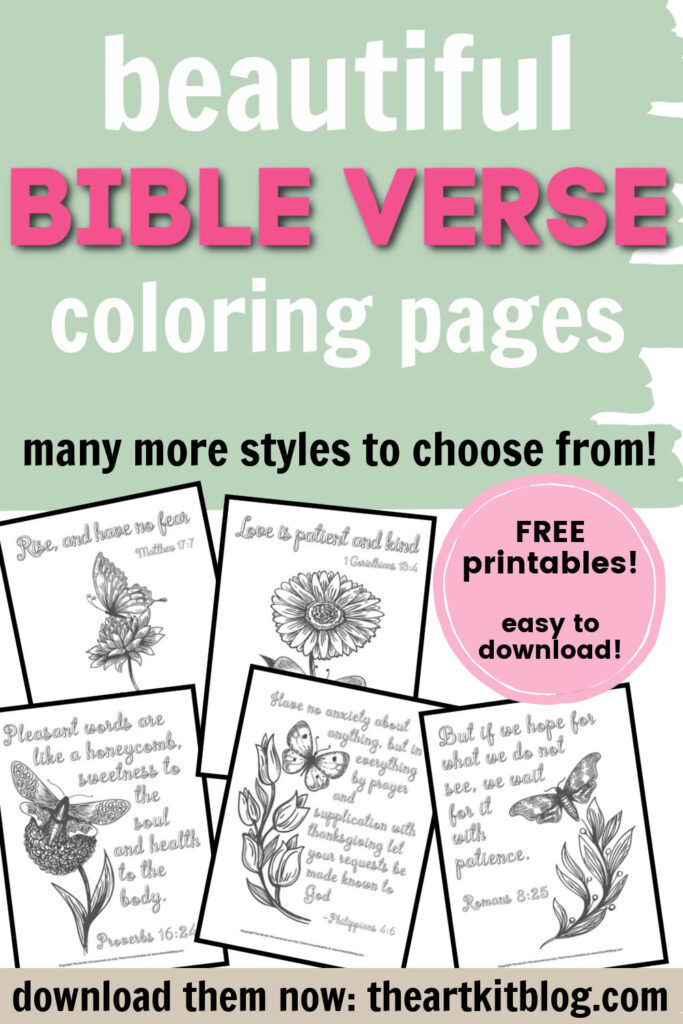 Free printable bible verse coloring page love is patient and kind â the art kit