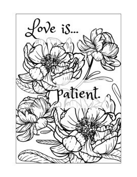 Love is coloring sheets for teen and adult the bible verse about love