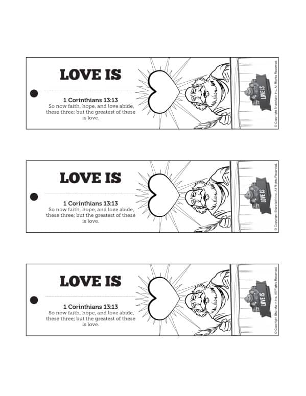 Corinthians love is sunday school coloring pages â