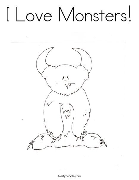 I love monsters coloring page monster coloring pages coloring pages love monster