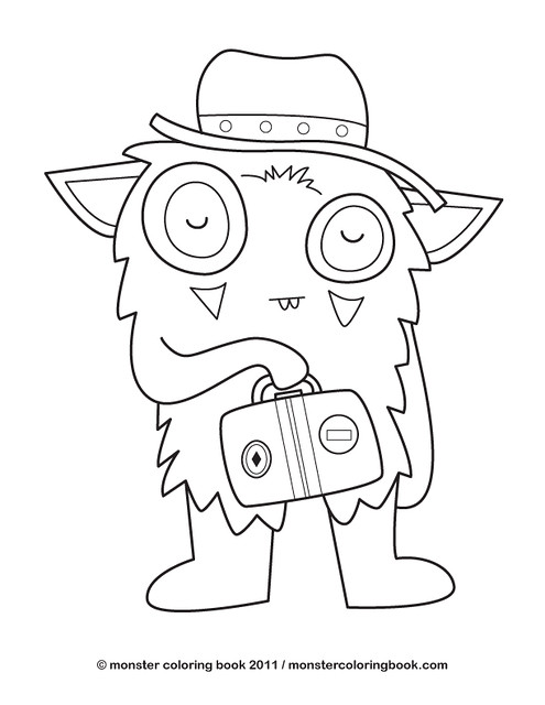 Traveling monster coloring page if you color this monsterâ