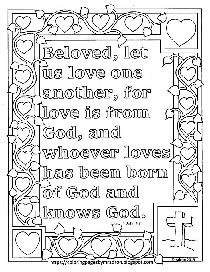 John print and color page let us love one another bible verse love one another bible coloring pages bible coloring pages
