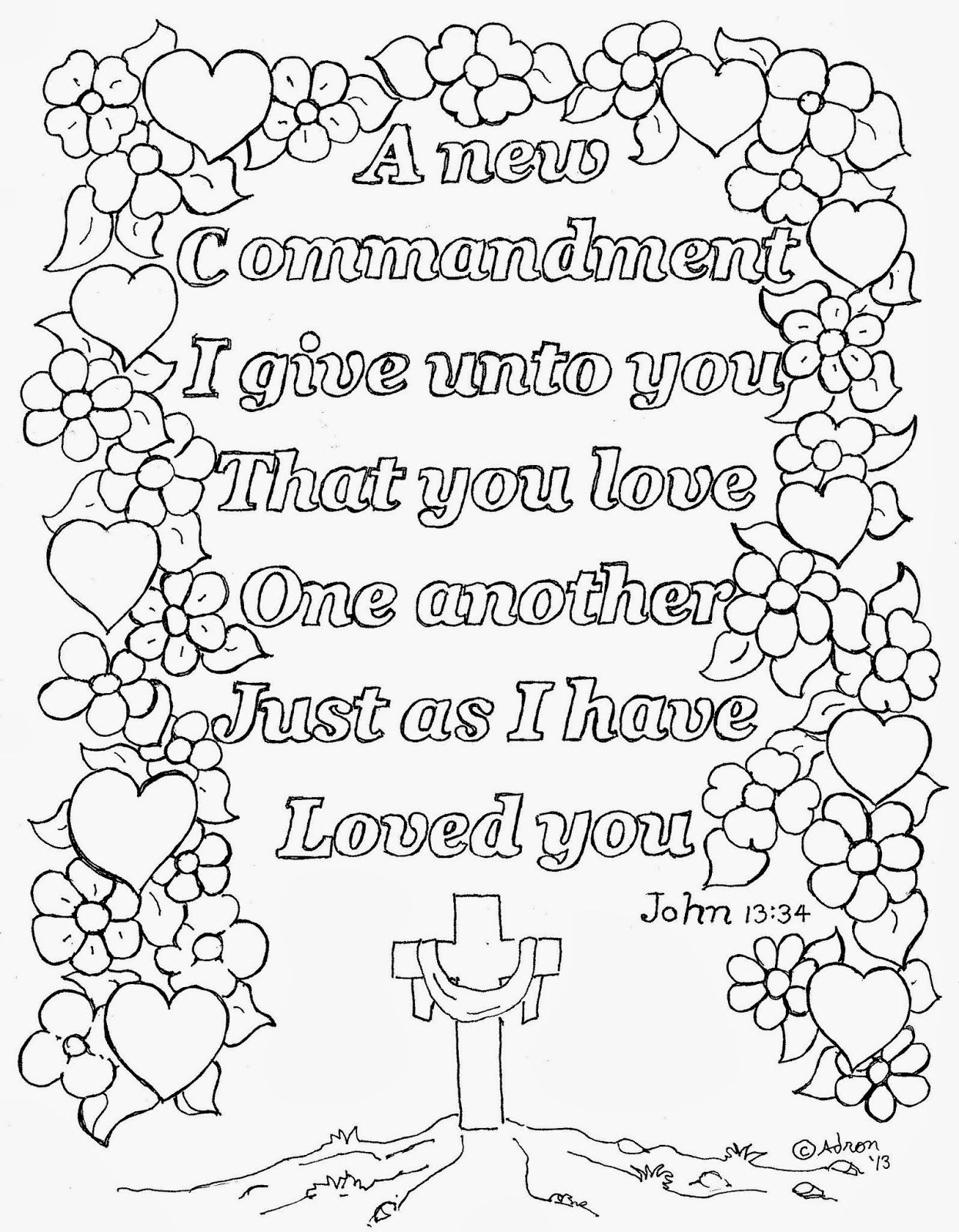 Coloring pages for kids by mr adron love one another coloring page john fâ printable coloring pages sunday school coloring pages coloring pages for kids