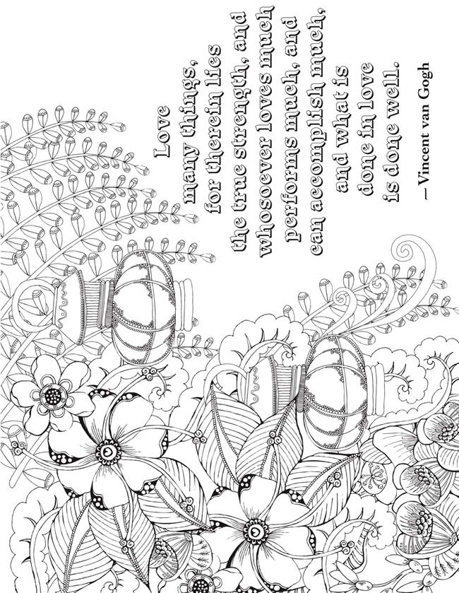 Quote coloring pages for adults and teens