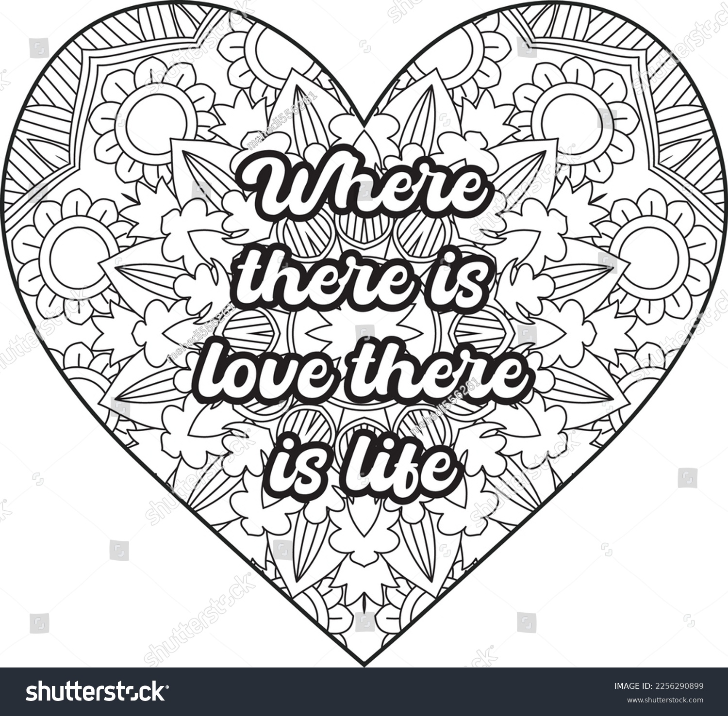 Good vibes coloring book adults typography stock vector royalty free