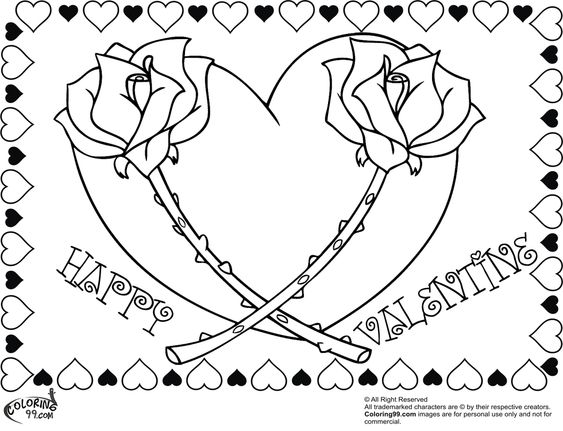 Free printable valentines day coloring pages for adults
