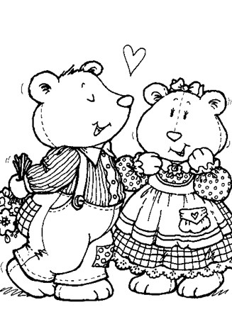 Teddy bears coloring page