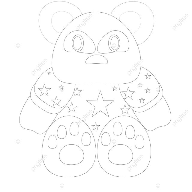 Bear colouring page clip love animal photo background and picture for free download