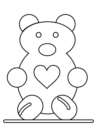 Valentines day loving bear coloring page free printable coloring pages