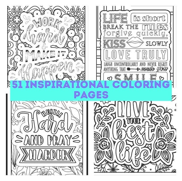 Inspirational coloring pages