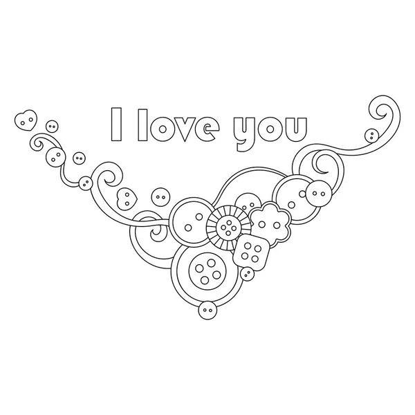 Word love coloring book coloring page adult older children hand stock vector by axenova