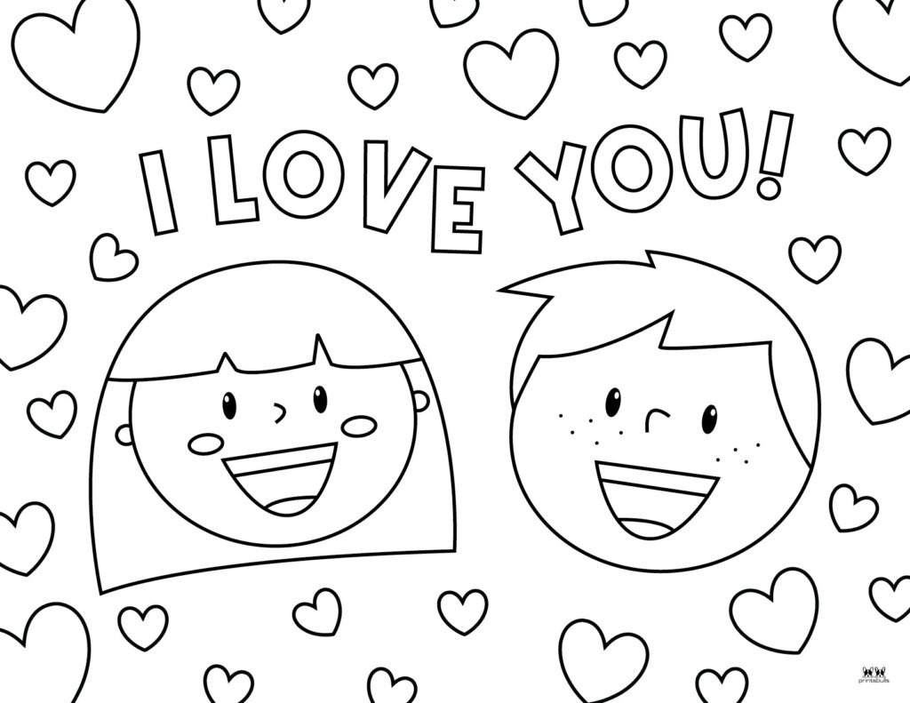 Love i love you coloring pages