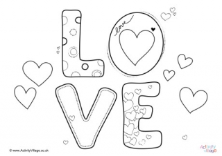 Valentines day louring pages