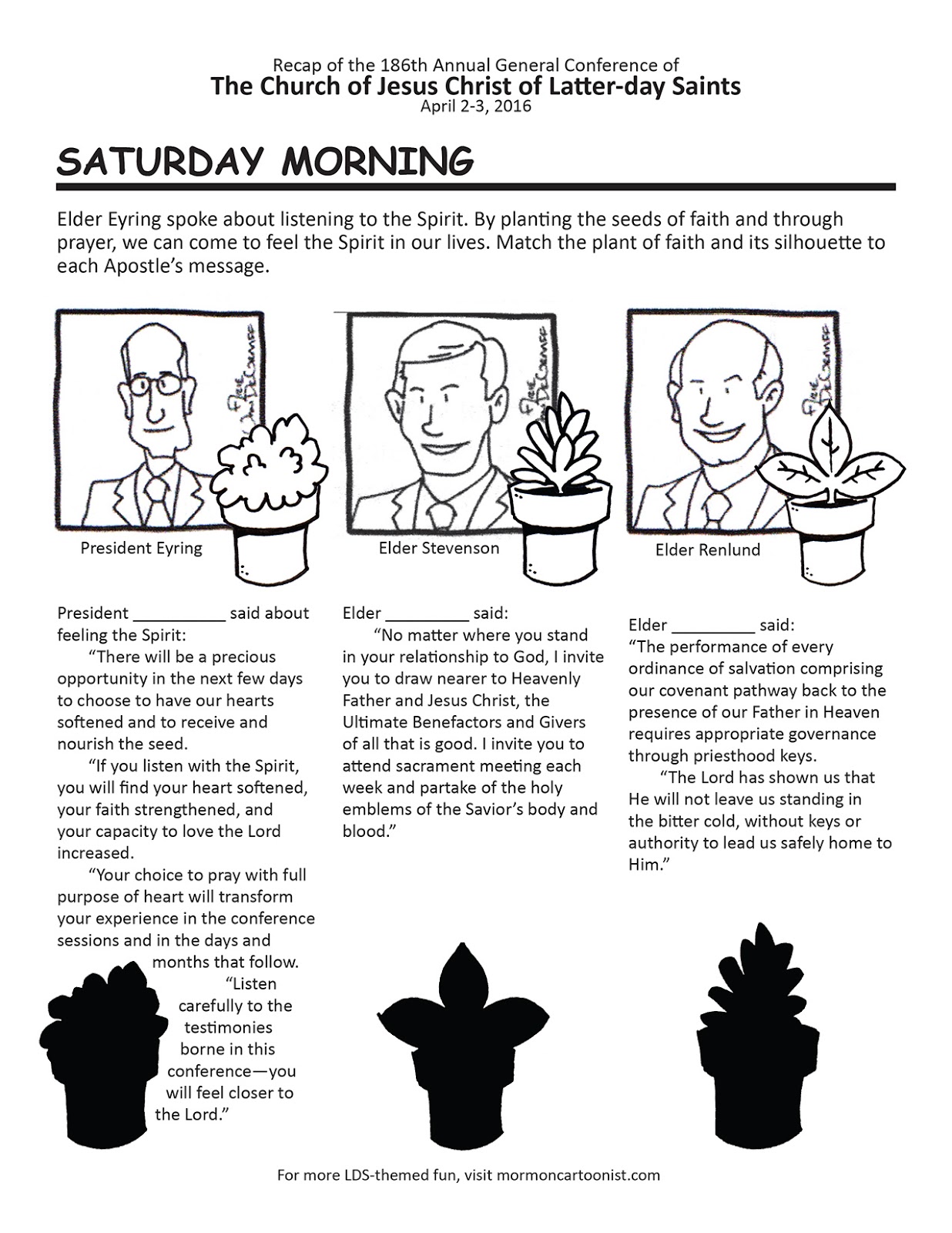 Ward cartoonist surprise general conference recap