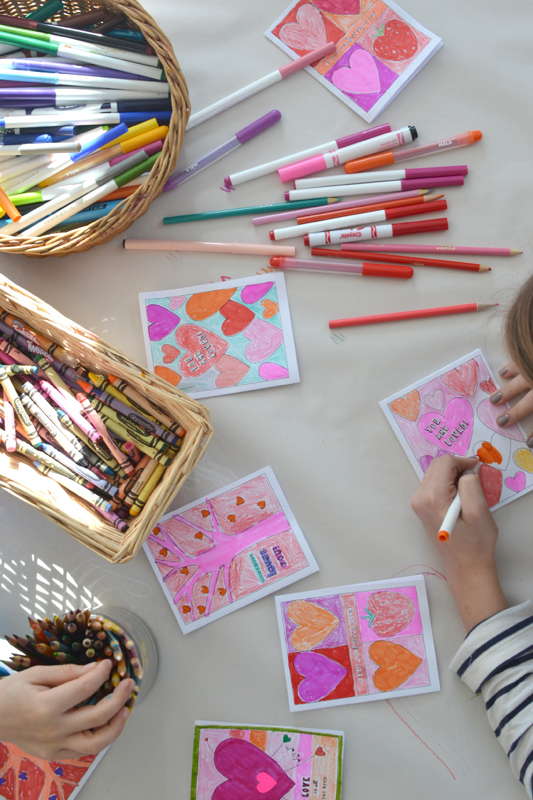 Printable valentine coloring pages