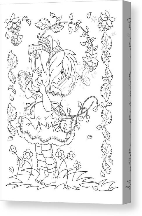 Love you berry much lineart canvas print canvas art by cb studios