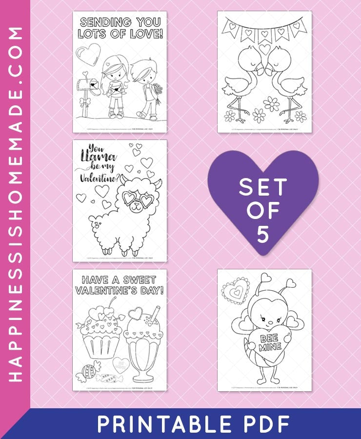 Valentines day coloring pages â happiness is homemade