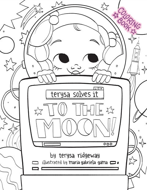 To the moon coloring book terysa solves it