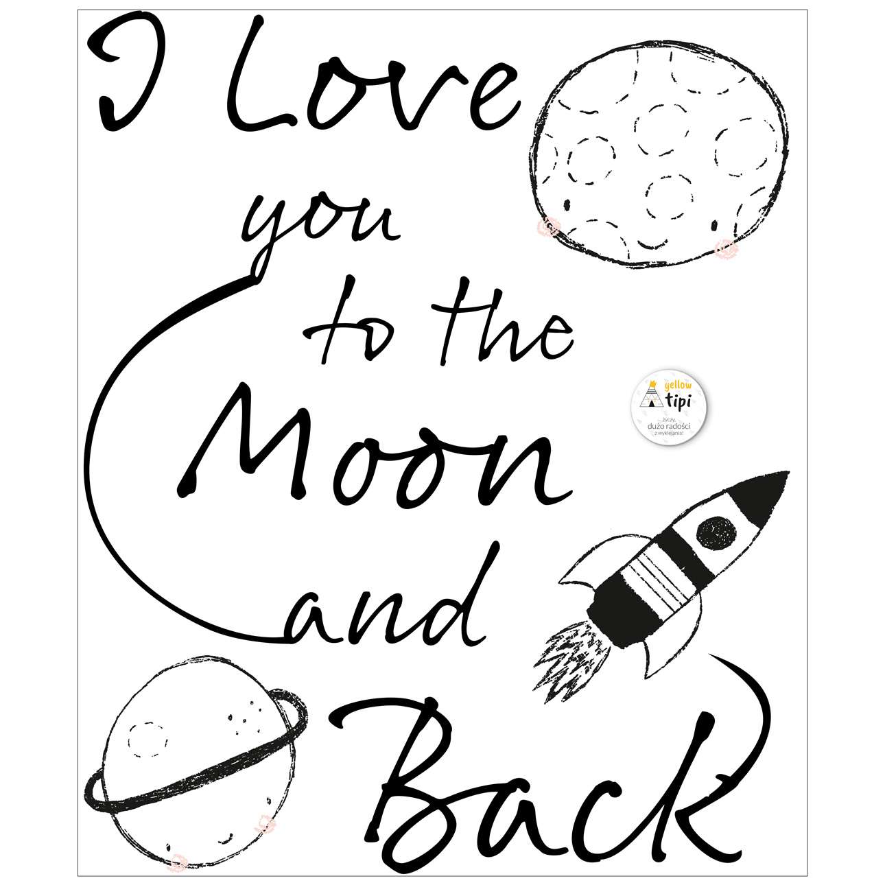 Lovely universe sticker x cm