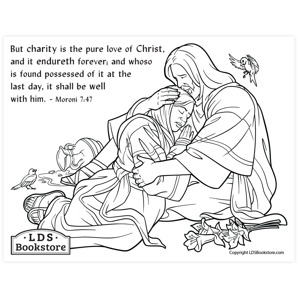 The pure love of christ coloring page