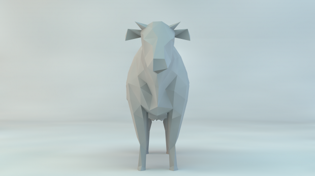 Low poly cow free d model