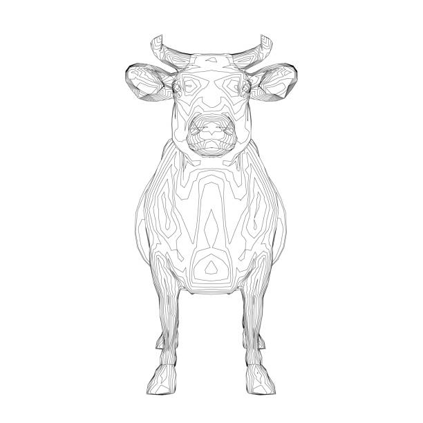 Wire frame cow stock photos pictures royalty