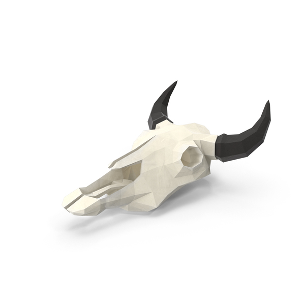 Low poly cow skull png images psds for download