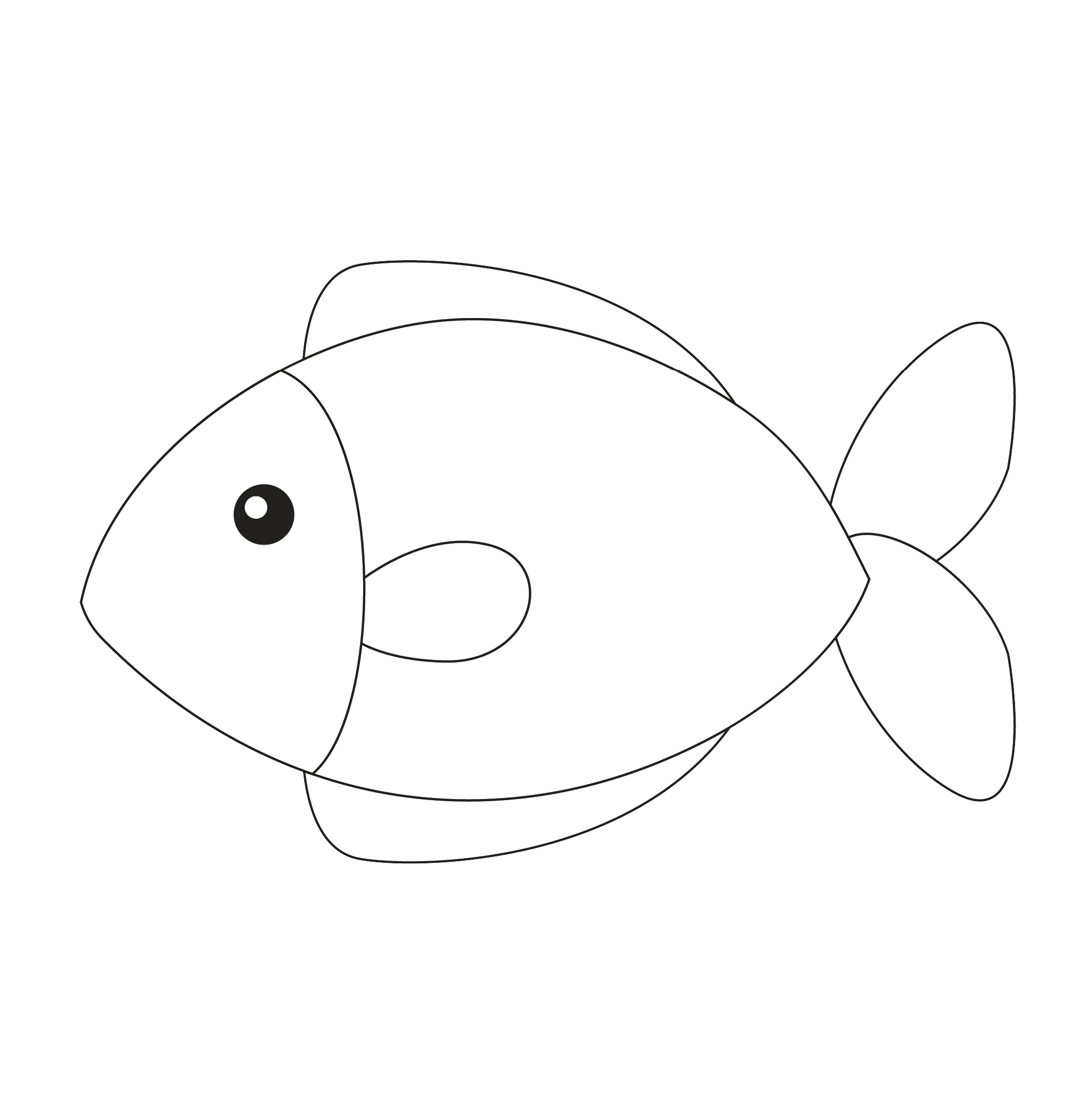 Free fish coloring pages for kids