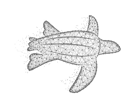 Leatherback turtle low poly design african animal abstract graphics reptile polygonal wireframe vector illustration made from points and lines on a white background stock illustration