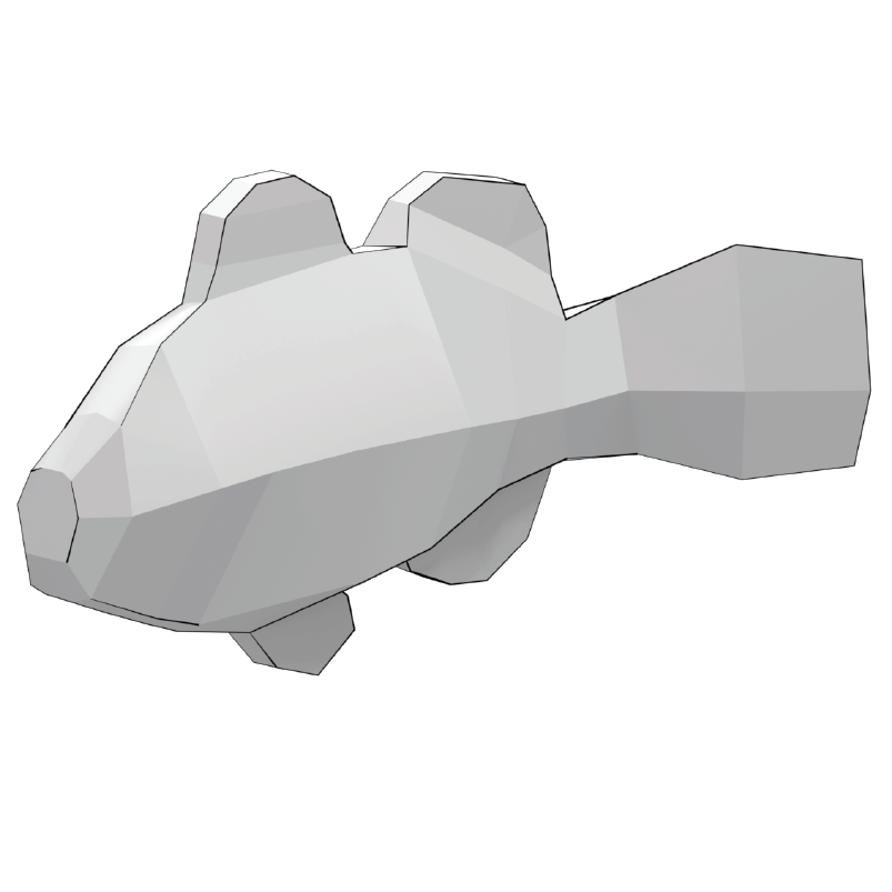 Fish low poly papercraft free printable papercraft templates