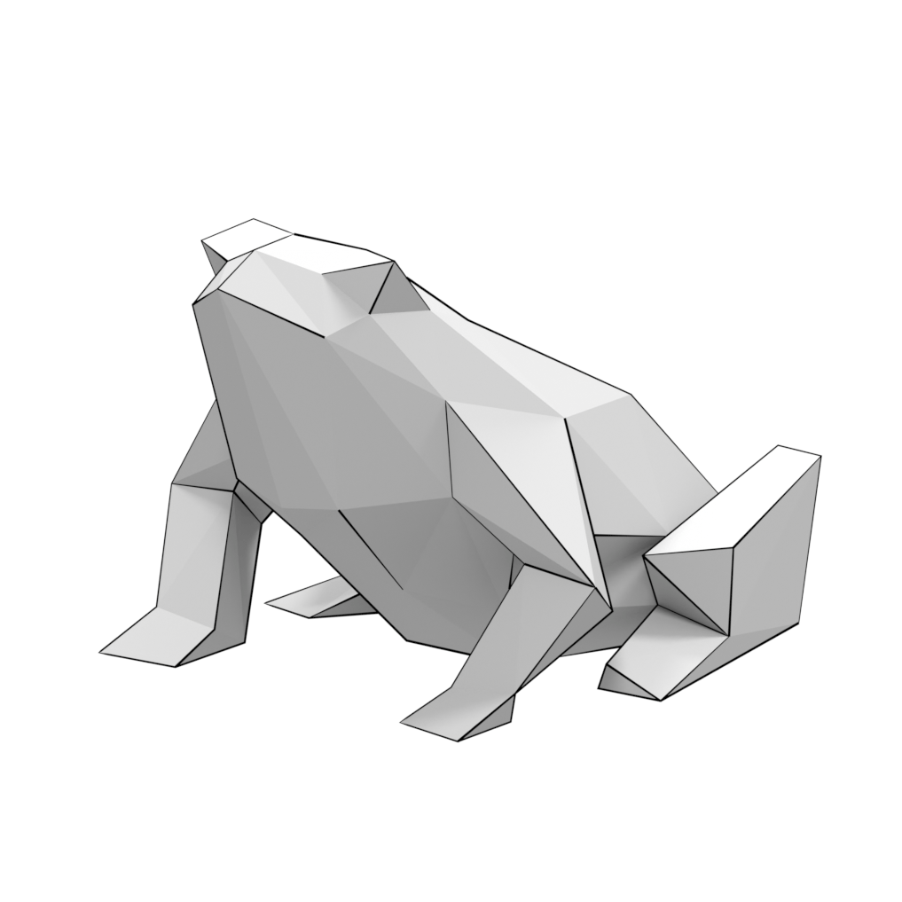 Frog d papercraft model free printable papercraft templates