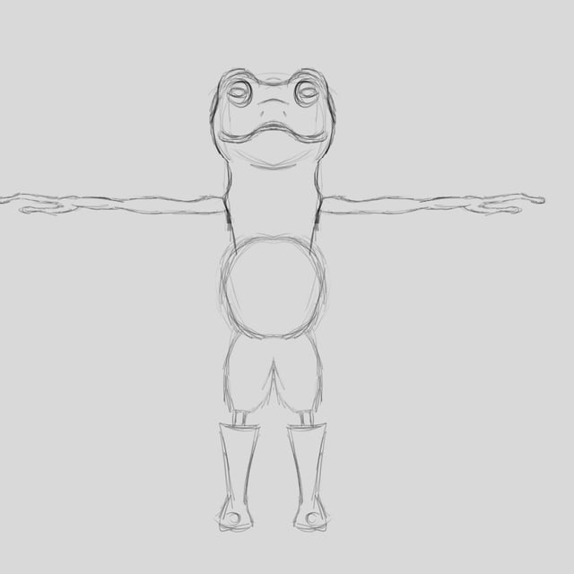 Low poly peasant frog ive sculpted all my other characters so i wanted to try modeling for a change rblender