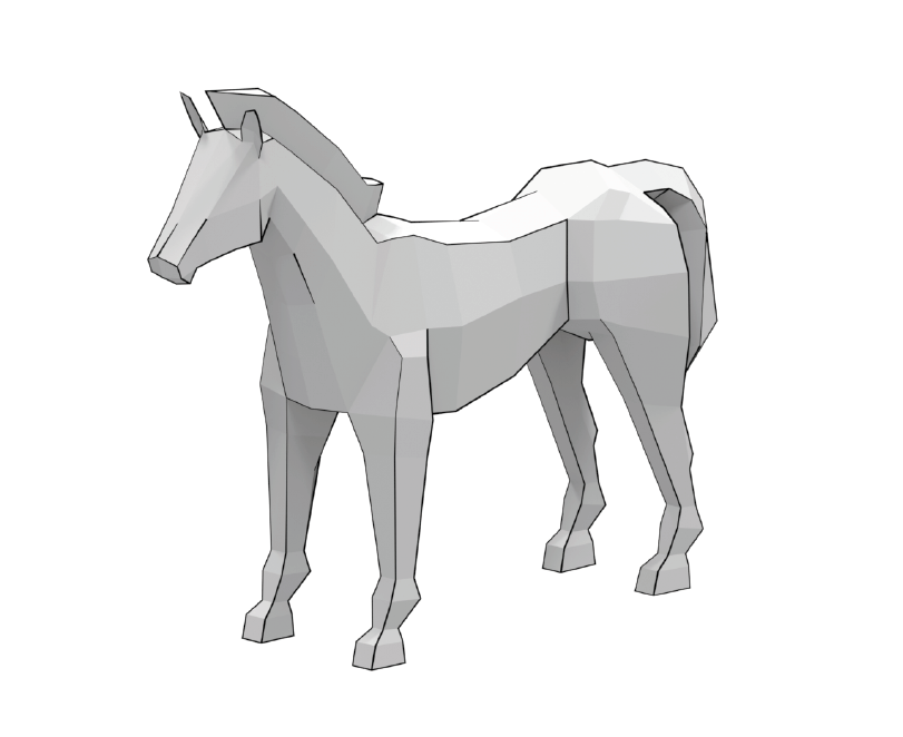 Zebra low poly d papercraft free printable papercraft templates