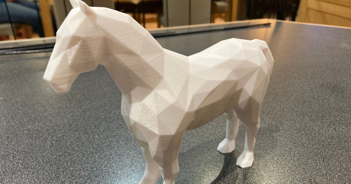 Low poly horse by hphaestus download free stl model