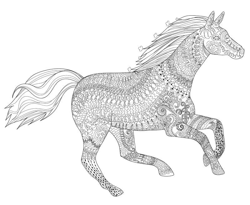Low poly art of animals galloping horse good for wall decoration printable images suitable for coloring pages stock vector