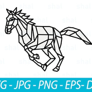 Low poly horse