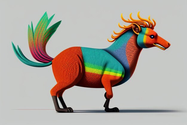 Page horse running gallop low poly images