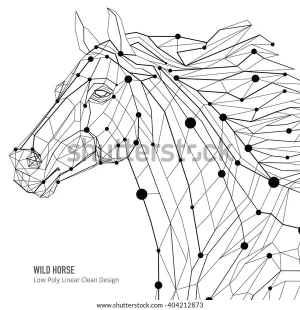 Polygon outle illustration horse head geometrical stock vector royalty free shutterstock outle illustration geometric art horse head
