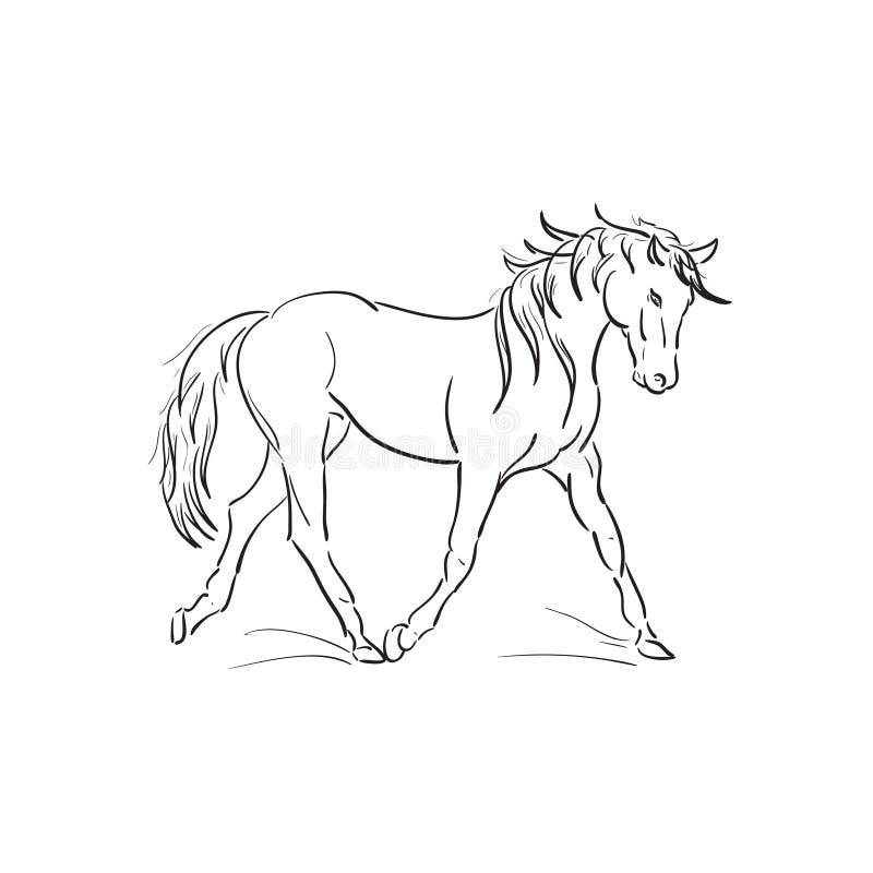 Low poly art of animals galloping horse good for wall decoration printable images suitable for coloring pages stock vector
