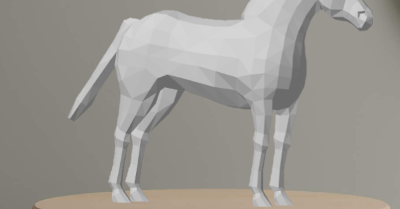 Low poly horse by martin download free stl model