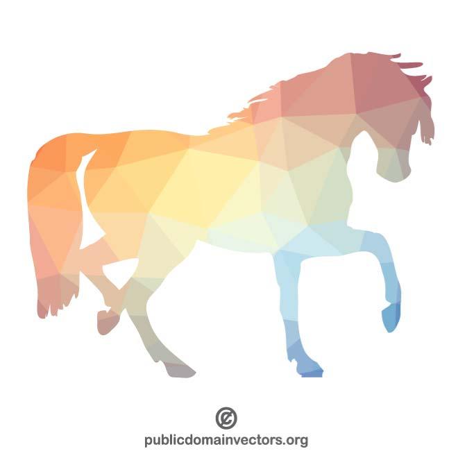 Colorful horse silhouette royalty free stock svg vector and clip art